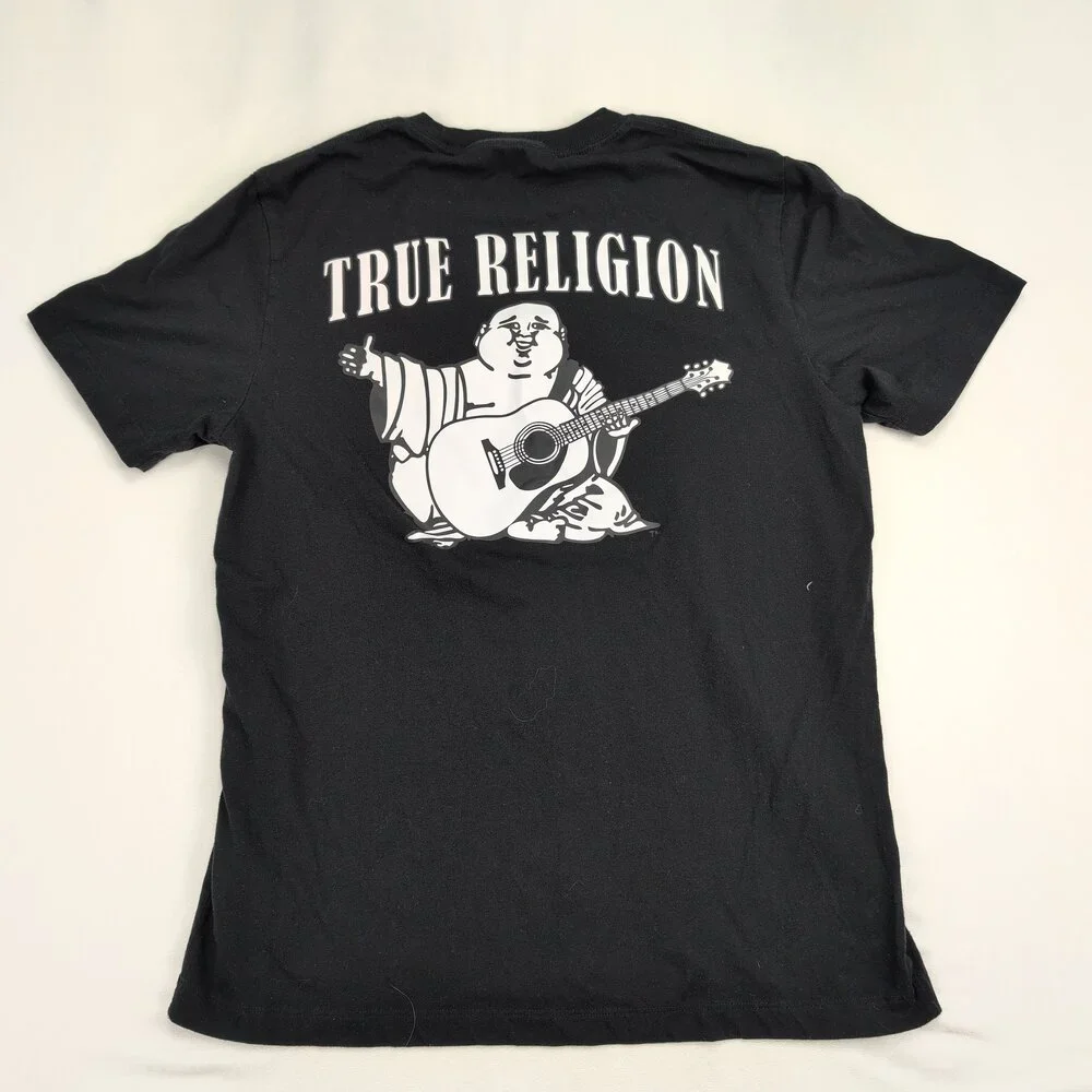 True Religion Men's Horseshoe Logo‎ Crew Neck Tee Black M